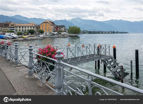 Vevey Switzerland June 2023 Summer Landscape Town Vevey Lake Geneva ...