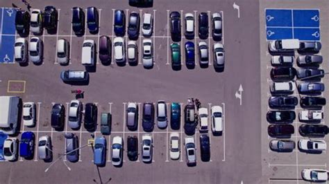 Top View Car Parking On Parking Stock Footage Video (100% Royalty-free) 1082168633 | Shutterstock