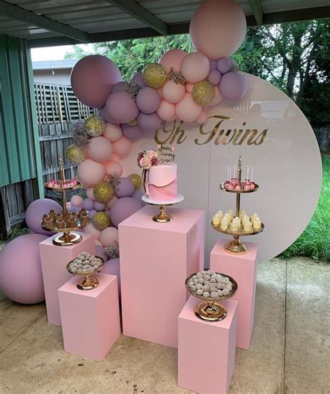 40 bellas ideas de panel circular para fiestas | Baby shower decorations, Birthday party ...