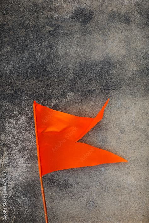 religious symbols of hinduism. close up waving flag of hinduism. Stock Photo | Adobe Stock