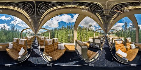 360° view of Rocky Mountaineer - Gold Leaf Service - Alamy