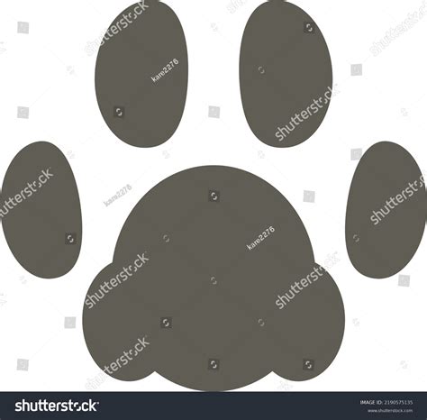 Cat Footprint Vector Illustration Front Stock Vector (Royalty Free ...