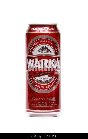 Beer can: Polish 'Strong Warka' Stock Photo - Alamy