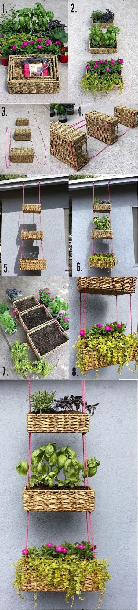 HANGING BASKET GARDEN DIY | diy craft TUTORIALS