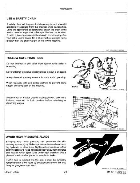 John Deere 30 Baler Ejector Service Repair Manual (tm1311 ...