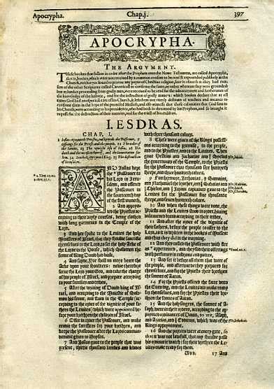 Geneva - 1595 - 1 ESDRAS 1:1-50 - Historic Bibles & Engravings