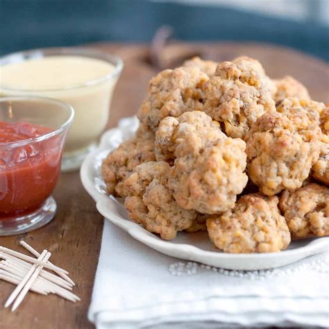 Sausage Balls with Two Dipping Sauces Recipe - Lana's Cooking