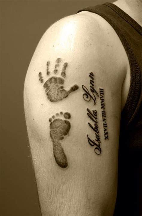 Top more than 82 baby footprint tattoo ideas for dad latest - in.cdgdbentre