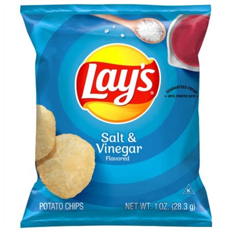 Lay's® Salt & Vinegar Flavored Potato Chips, 1 oz - Kroger