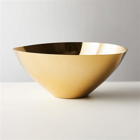 Bennett Gold Serving Bowl + Reviews | CB2