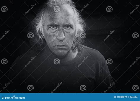 Scary Man Staring at Viewer Stock Photo - Image of viewer, black: 21208072