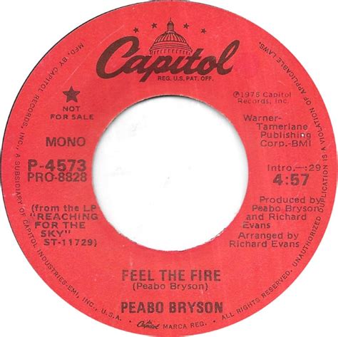 Peabo Bryson – Feel The Fire (1978, Vinyl) - Discogs in 2022 | Peabo bryson, Feelings, Capitol ...