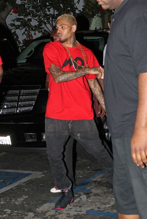 Chris Brown Wears Air Jordan 7 Black/Red | Sole Collector