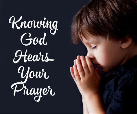 Knowing God Hears Your Prayer – PASTOR DARRYL BAKER