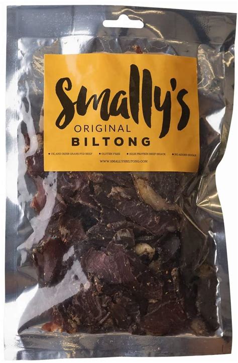 Buy Smally's Biltong: Original Fatty Biltong, High Protein Beef Biltong Snack, Ready to Eat ...