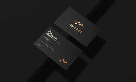 Free Gold Foil Business Card Mockup Design - Mockup Planet