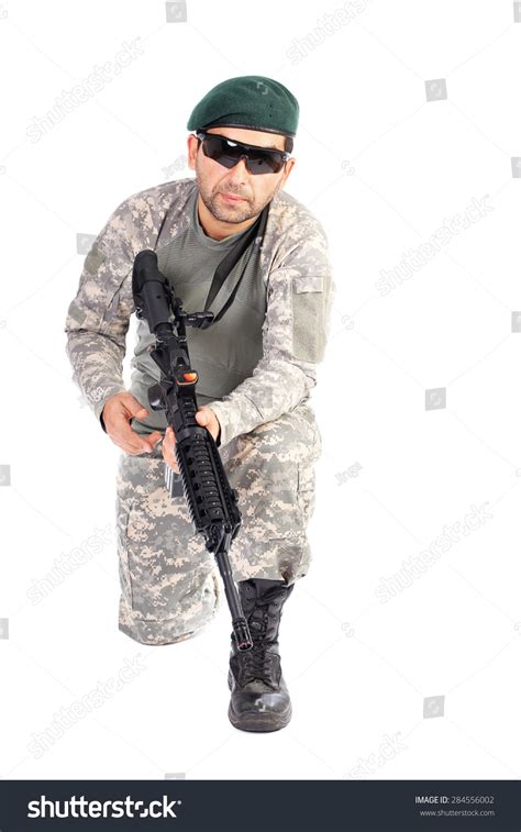 Closeup Young Soldier Sniper Aiming Automatic Stock Photo 284556002 | Shutterstock