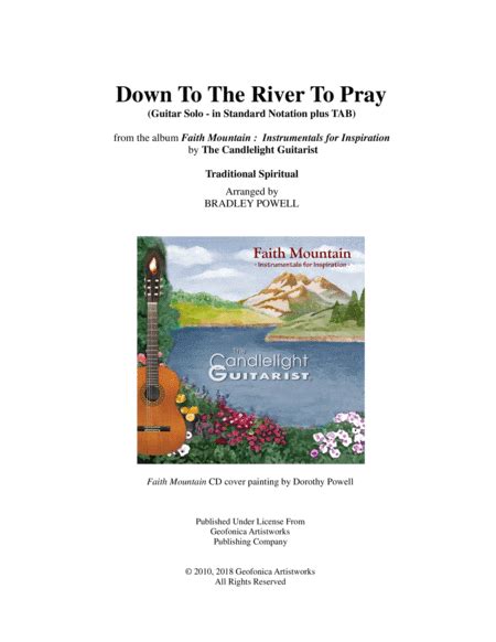 Down To The River To Pray (Guitar fingerstyle, in standard notation ...