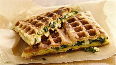 Feta and Kale Stuffed Breakfast Waffles Recipe - Pillsbury.com