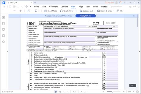 Form 1041 2023 - Printable Forms Free Online