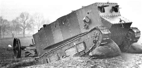 The original Tank prototype named Little Willie undergoing trials under ...