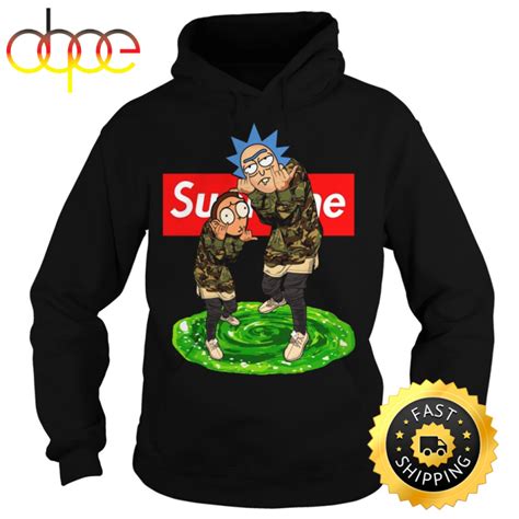 Official Supreme Rick And Morty Hoodie – Musicdope80s.com