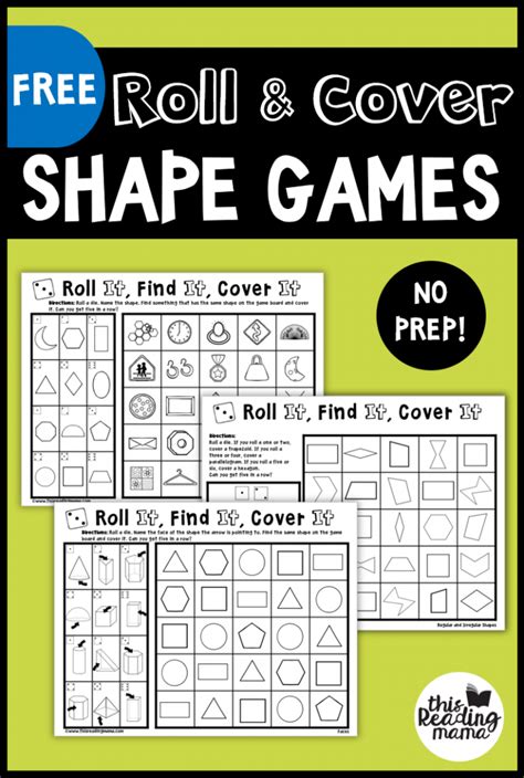 No Prep Shape Games: for 2D and 3D Shapes - This Reading Mama