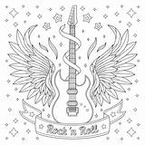Rock N Roll Coloring Pages sketch template