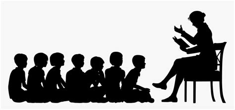 Transparent Person Sitting Back View Png - Teacher Silhouette, Png Download , Transparent Png ...