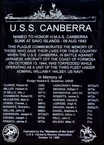 USS Canberra (CA-70) Crew Members | National Museum of the Pacific War