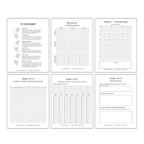 12 Week Goal Setting Worksheet - Free Printables