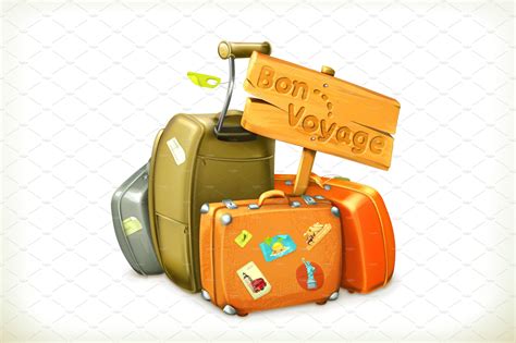 Image result for bon voyage | Travel icon, Bon voyage, Bag illustration