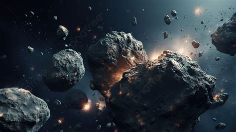 Astonishing 3d Digital Asteroid Field Render Background, 3d Abstract ...