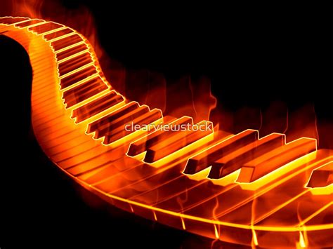 "Red Hot Piano" by clearviewstock | Redbubble