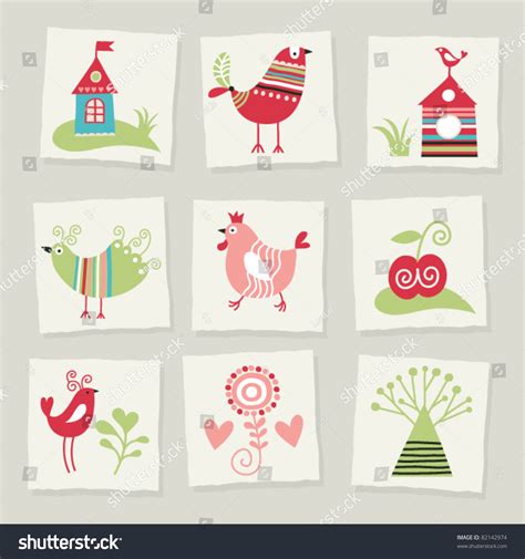 Set Cartoon Elements Stock Vector (Royalty Free) 82142974 | Shutterstock