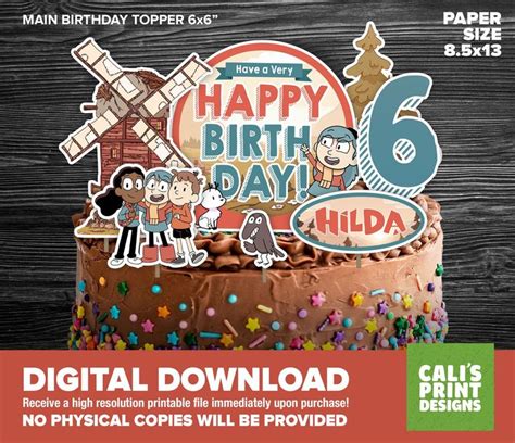 Printable Hilda Netflix Happy Birthday Cake Toppers Instant - Etsy ...