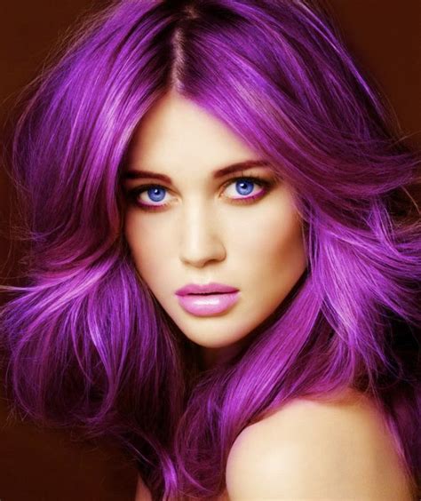 coloration semi permanente cheveux violets Bright Purple Hair, Girl ...