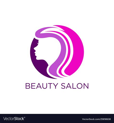 Beauty salon logo design Royalty Free Vector Image