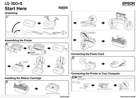 EPSON LQ-300PLUSII START HERE Pdf Download | ManualsLib