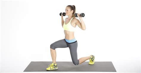 Split Squat With Overhead Press | POPSUGAR Fitness