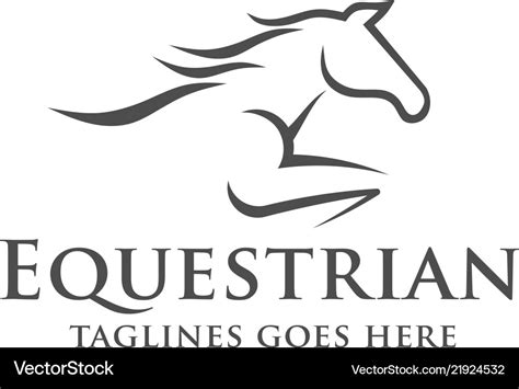 Horse racing logo template Royalty Free Vector Image