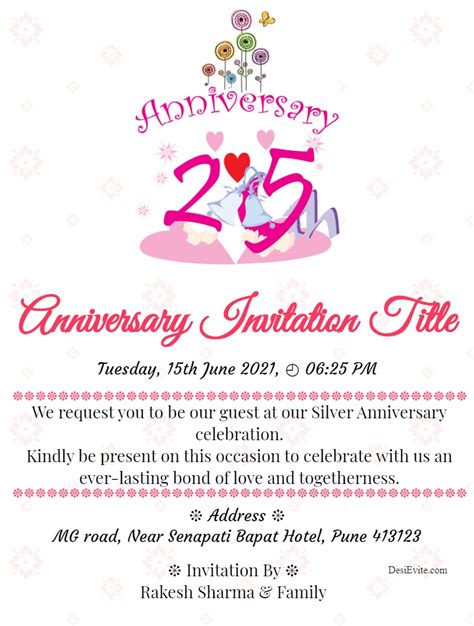 25th Anniversary Come and lets join the party