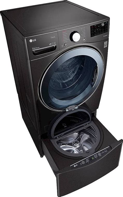 LG 4.5 Cu. Ft. High-Efficiency Smart Front-Load Washer and Electric Dryer Combo with Steam and ...