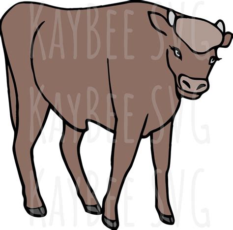 Brown Cow SVG PNG JPG Clipart Digital Cut File Download for - Etsy