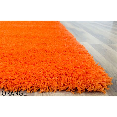 Super Area Rugs, Cozy Plush Solid Orange Shag Rug , 3' 3" x 5' 3" - Walmart.com