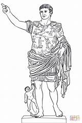 Dibujo de Estatua Augusto Prima Porta Para Colorear  Dibujos sketch template
