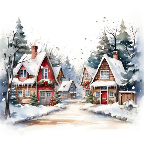 Premium AI Image | Christmas Village Scene