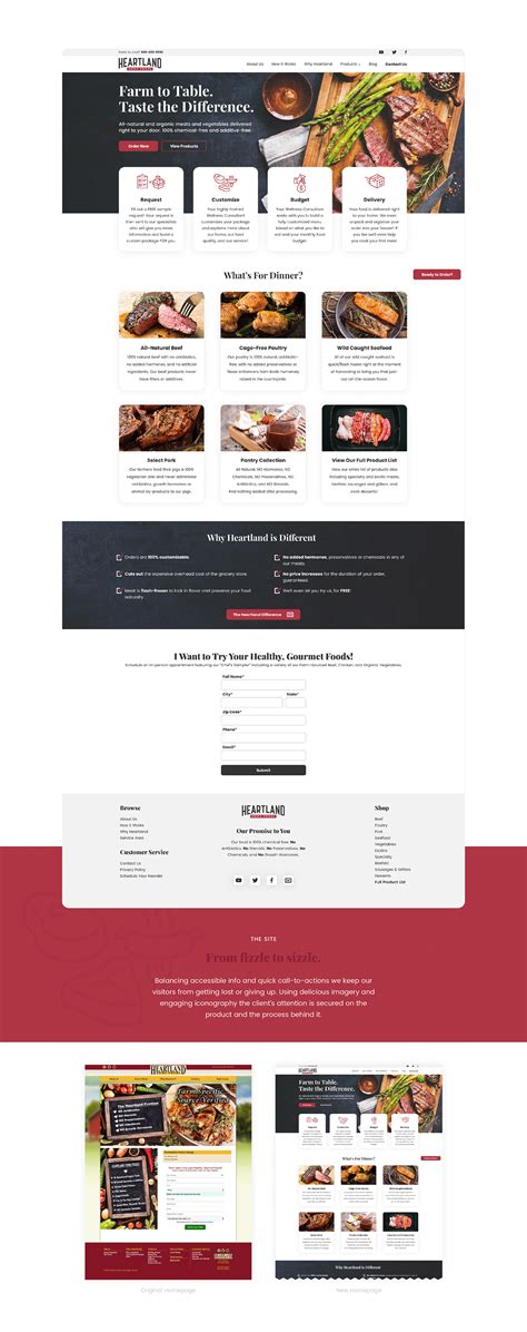 Farm to Table Website on Behance