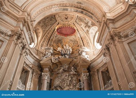 Turin, Italy - September 09, 2017: the Interior of Basilica Di Superga ...