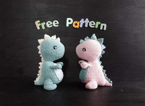 Crochet Itty Bitty Dino Plushie Stuffed Animals & Plushies Toys Toys & Games etna.com.pe